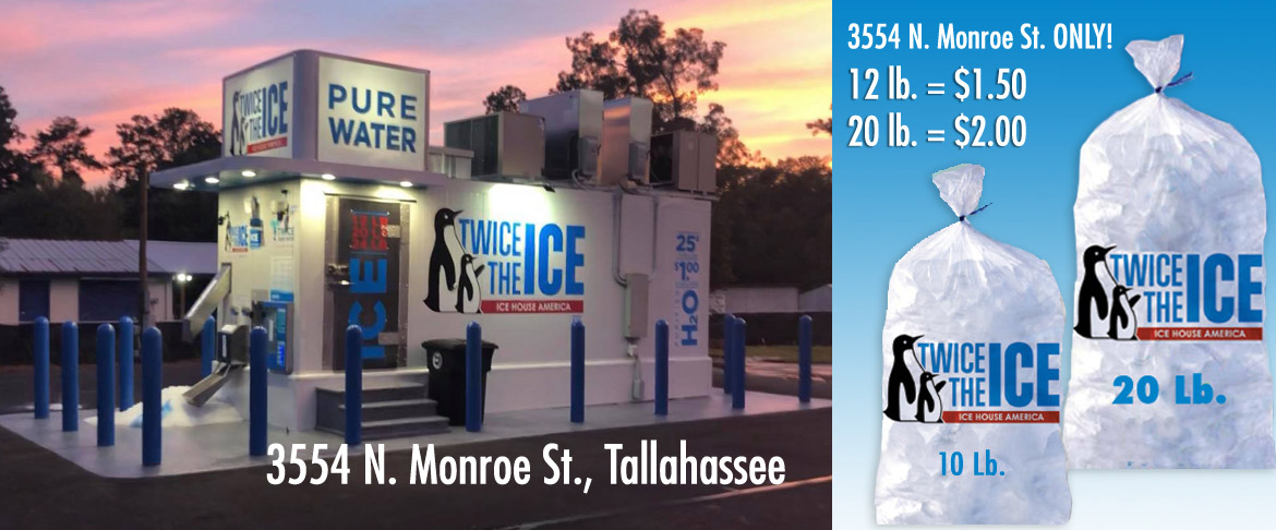 Tallahassee Ice for tailgating, parties, picnics fishing, camping, and more
